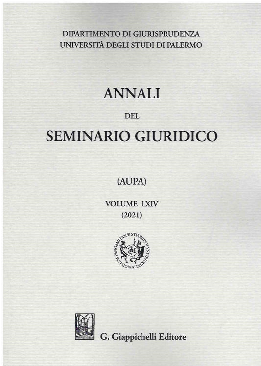 Annali seminario giuridico palermo v.64 -