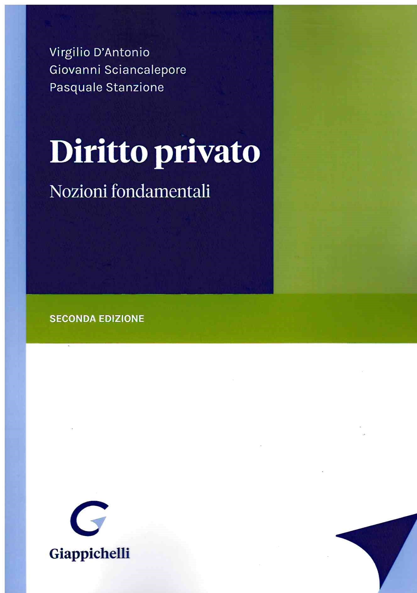 Diritto privato nozioni fondamentali 2ed - D'Antonio