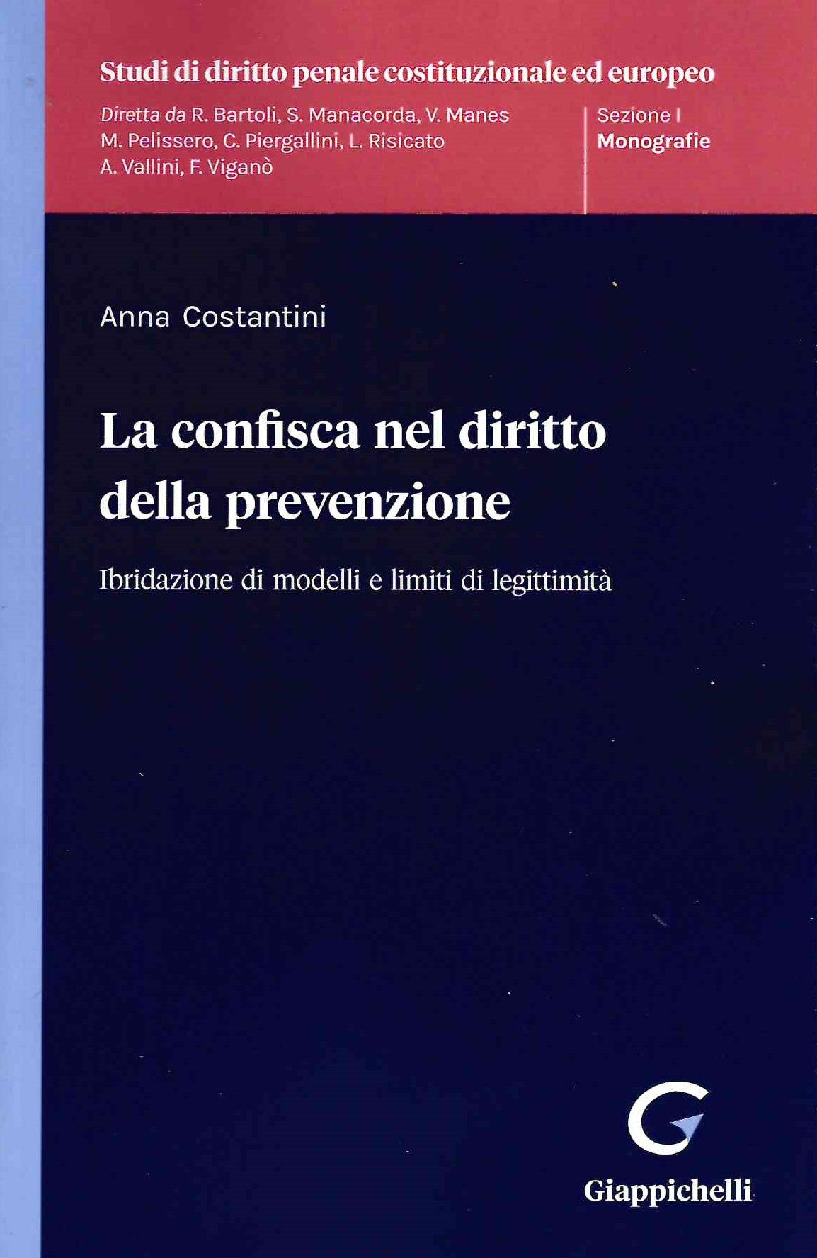 Confisca diritto della prevenzione - Costantini