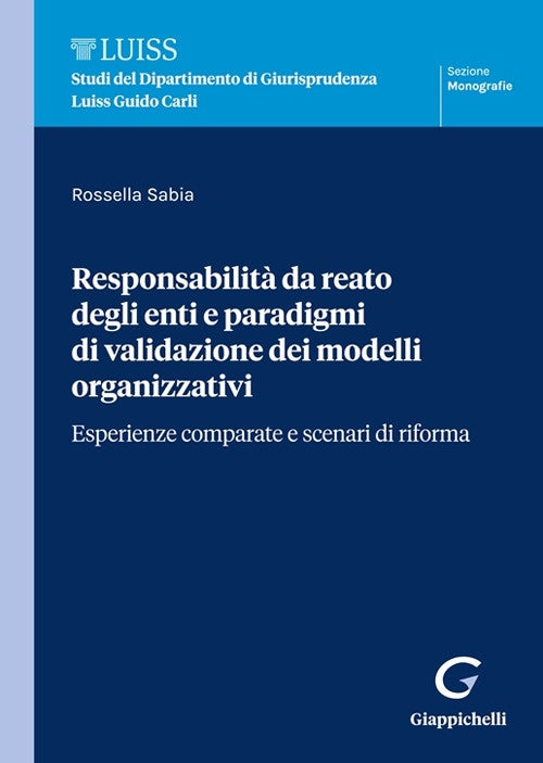 Responsabilita' da reato enti paradigmi - Sabia