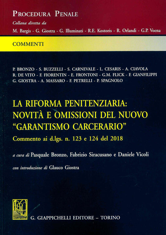 Riforma penitenziaria novità e omissioni - Bronzo