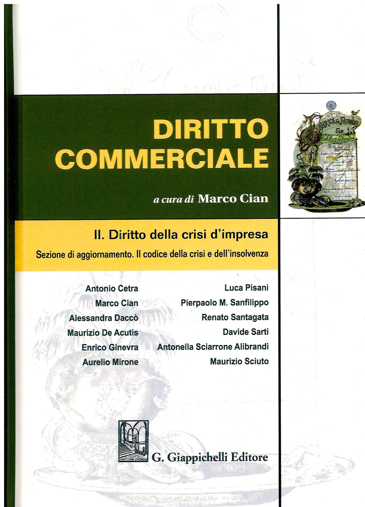 Diritto commerciale 2 dir.crisi impresa - Cian