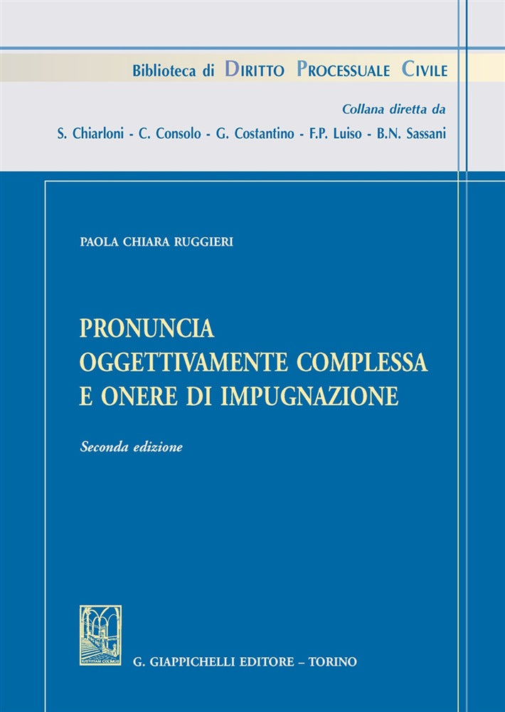 Pronuncia complessa e onore di impugn. - Ruggeri