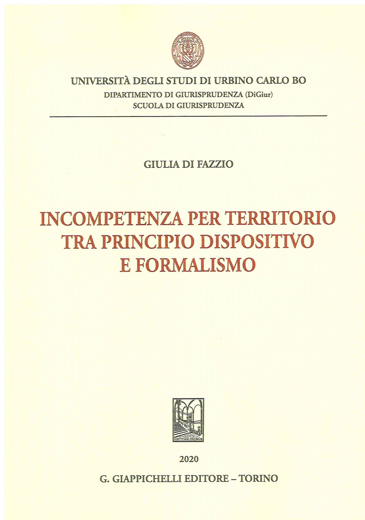 Incompetenza per territorio - Di Fazzio