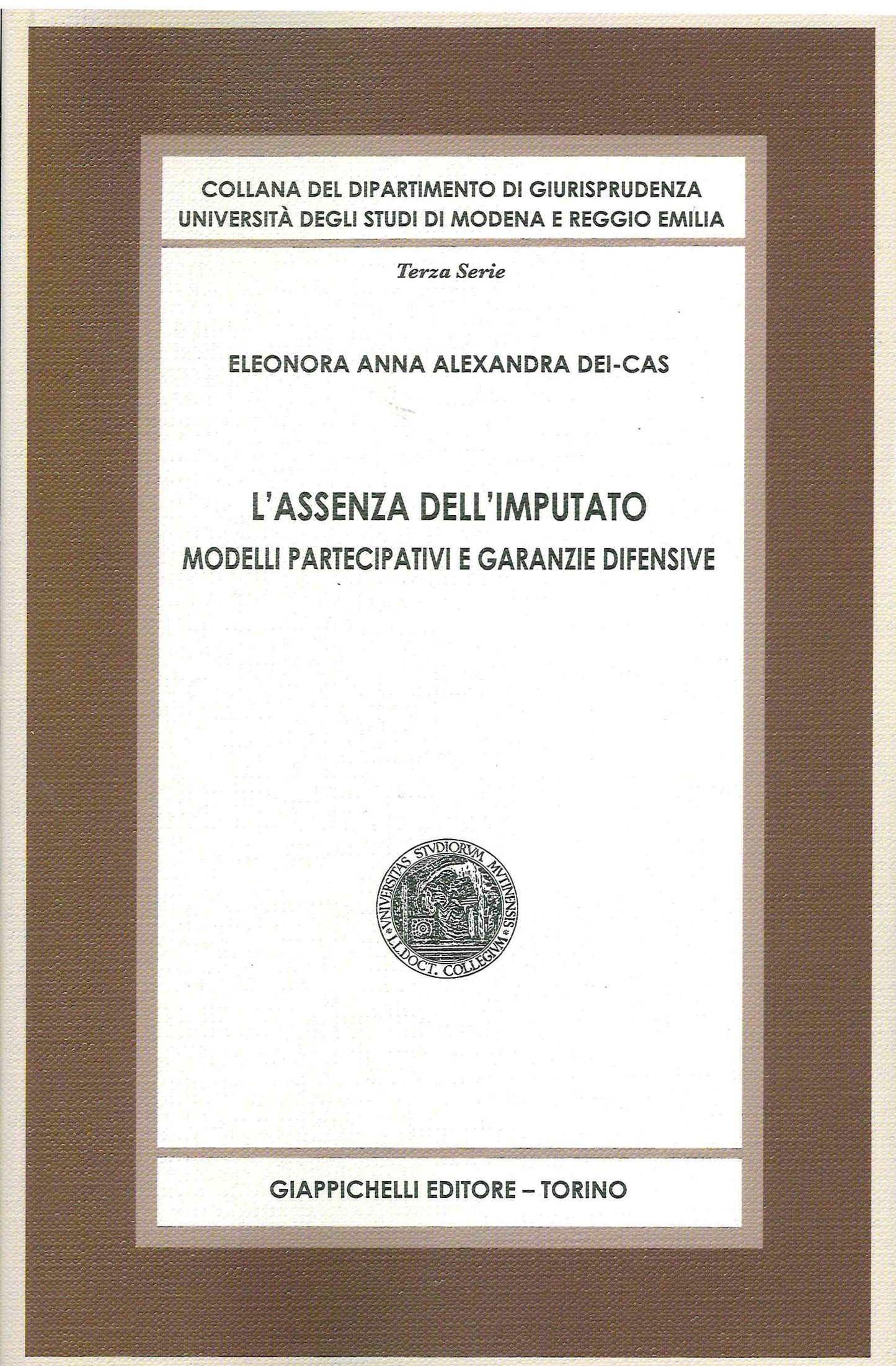 Assenza dell'imputato - Dei Cas