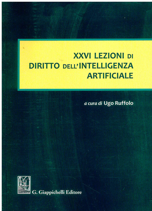 26 Lezioni diritto intelligenza artific. - Ruffolo