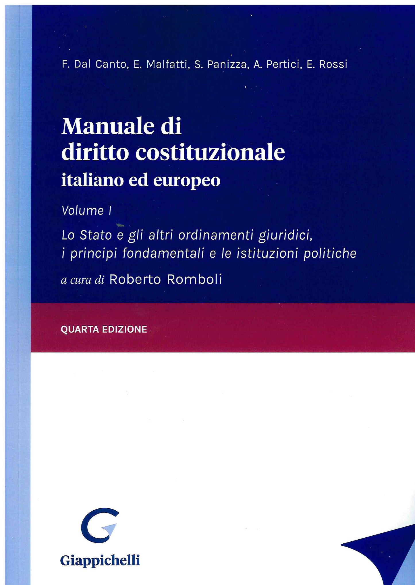 Manuale dir.costituzionale vol.1 4ed. - Romboli