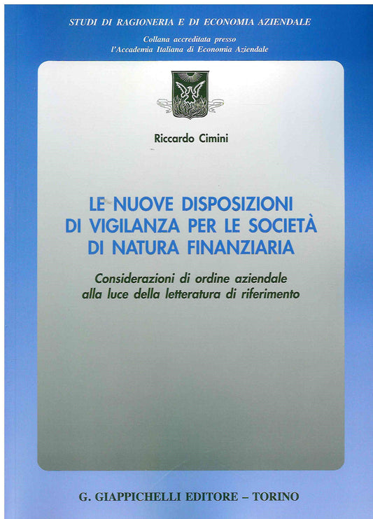 Nuove disposizioni vigilanza soc.natura - Cimini