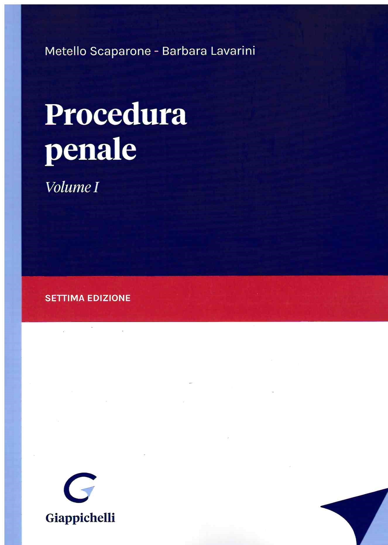 Procedura penale Vol. 1 (7 ed.) - Scaparone