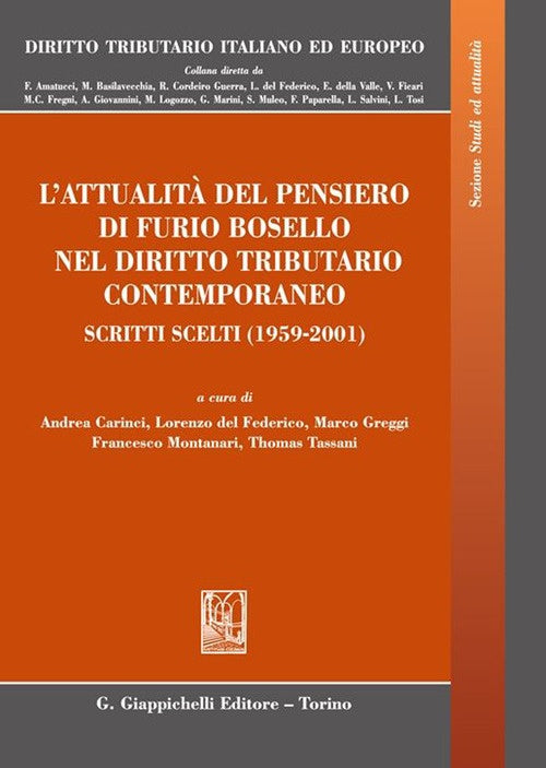 Attualita' pensiero furio bosello - Garinei Del Federico