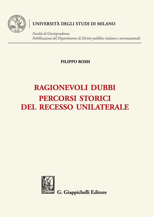 Ragionevoli dubbi percorsi storici - Rossi