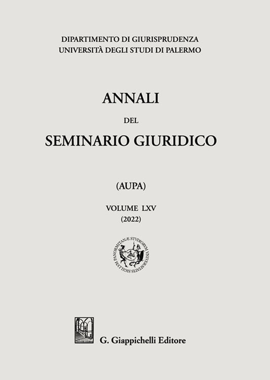 Annali seminario giuridico vol.LXV - Aupa