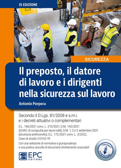 Preposto datore lavoro dirig.sic.lav.9ed - Porpora