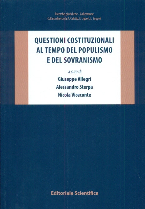 QUESTIONI COSTITUZIONALI TEMPO POPULISMO - ALLEGRI
