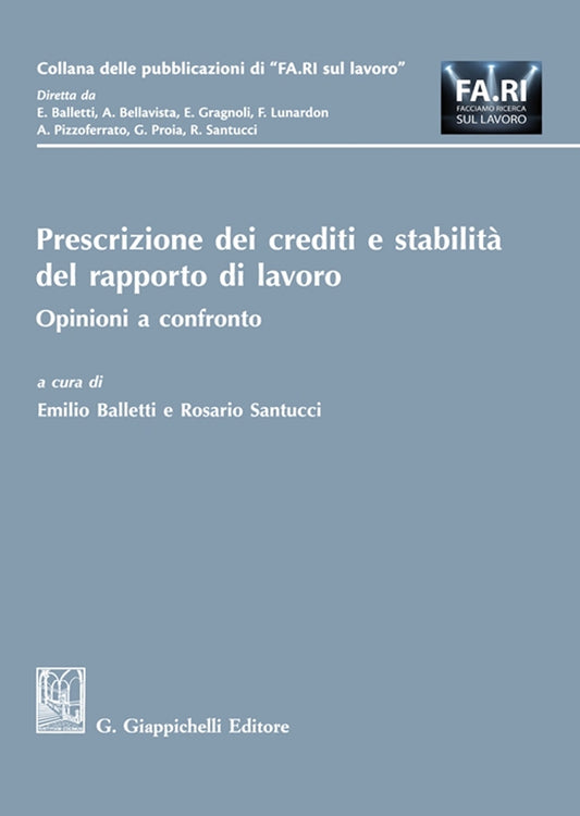 Prescrizione dei crediti stabilita' - Balletti Santucci