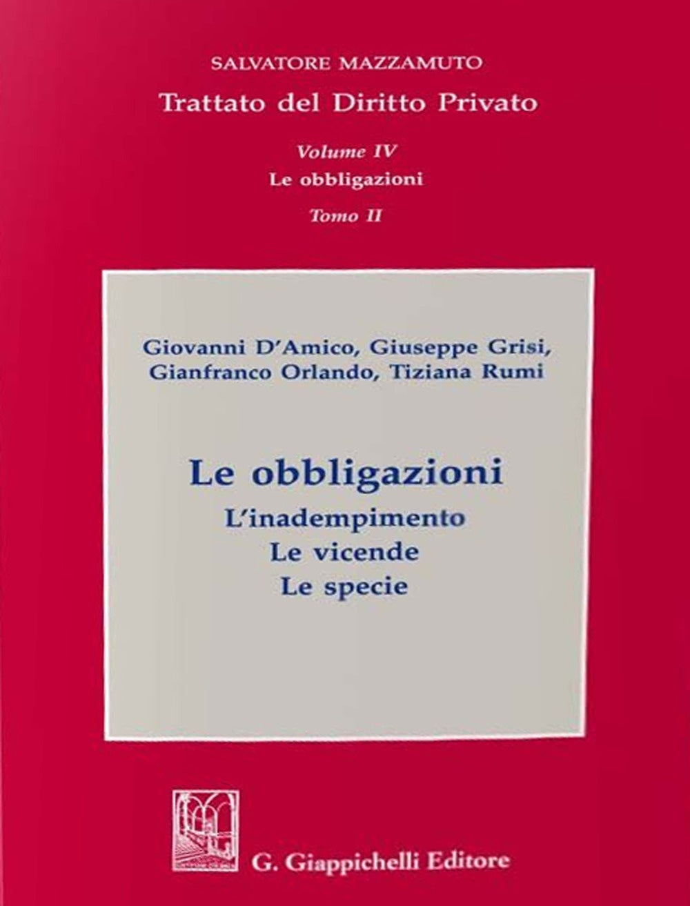 Obbligazioni vol.4 tomo 2 - Mazzamuto Grisi