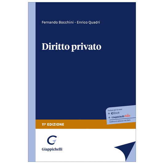 PREORDINE Diritto privato (11°ED.) 2026 - Bocchini Fernando, Quadri Enrico