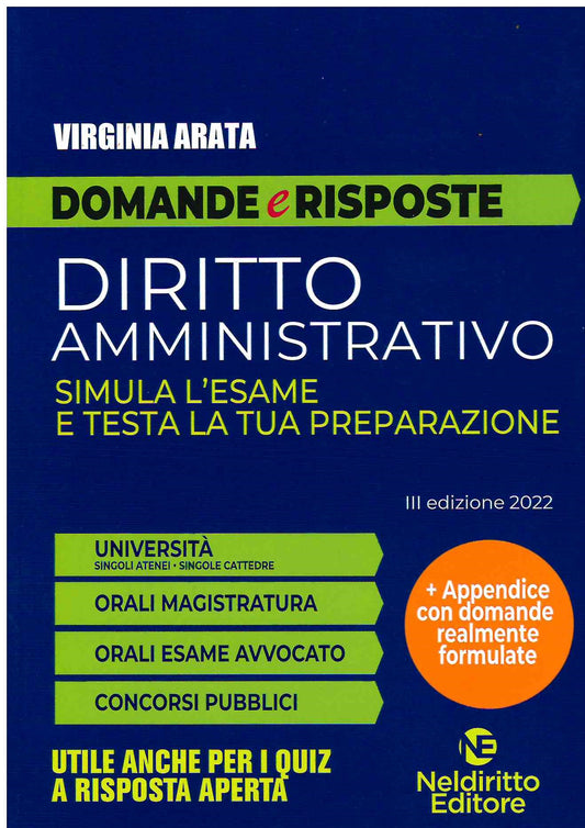 Domande risposte diritto amm.vo 2 prova - D5 Arata