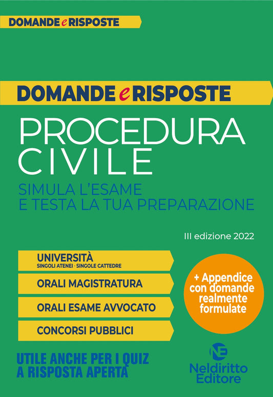 Domande risposte dir.proc.civile 2 prova - D4 Guaricci