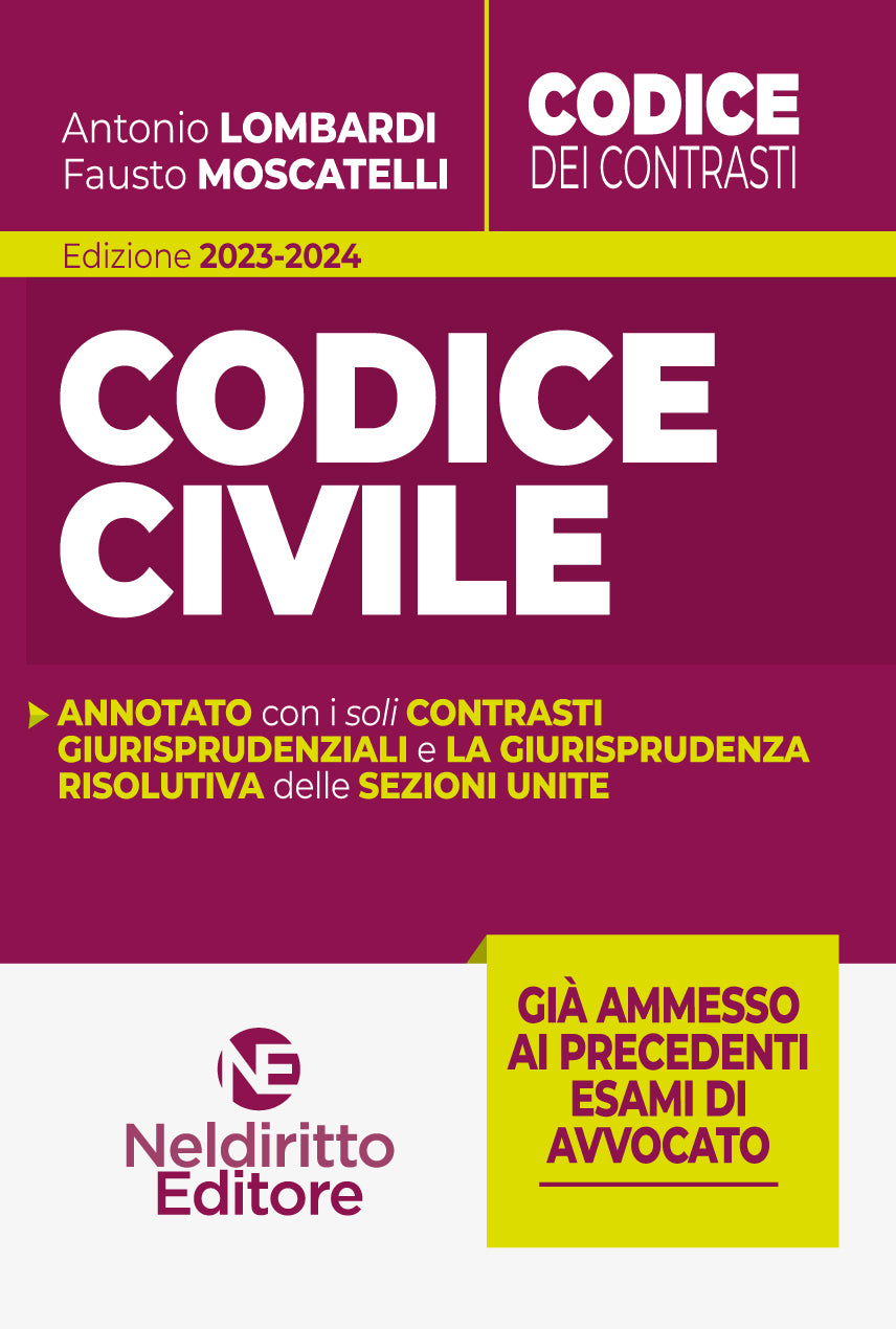 Codice civile con contrasti giurisp.2023 - Lombardi