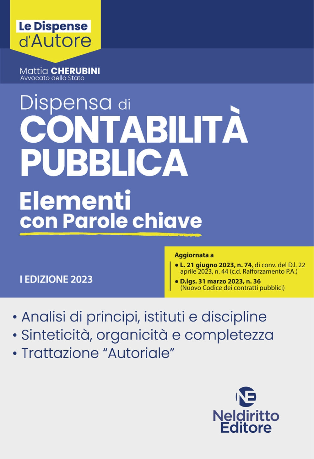 Dispensa di contabilità pubblica 2023 - Cherubini