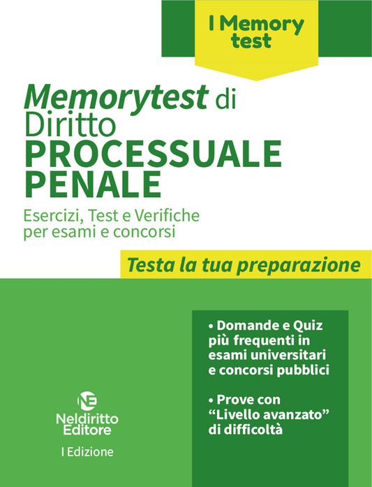 Memorytest di diritto processuale penale - Bozzato