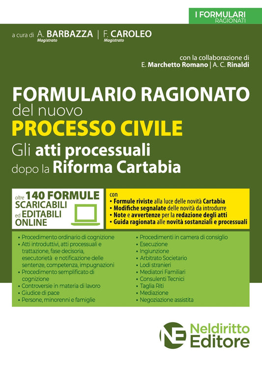 Formulario ragionato processo civile - Barbazza