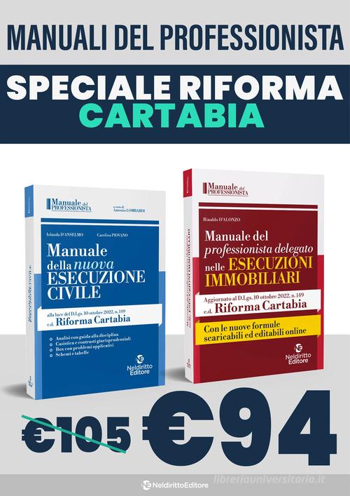 Kit manuali esecuzioni immobiliari ed esecuzione civile