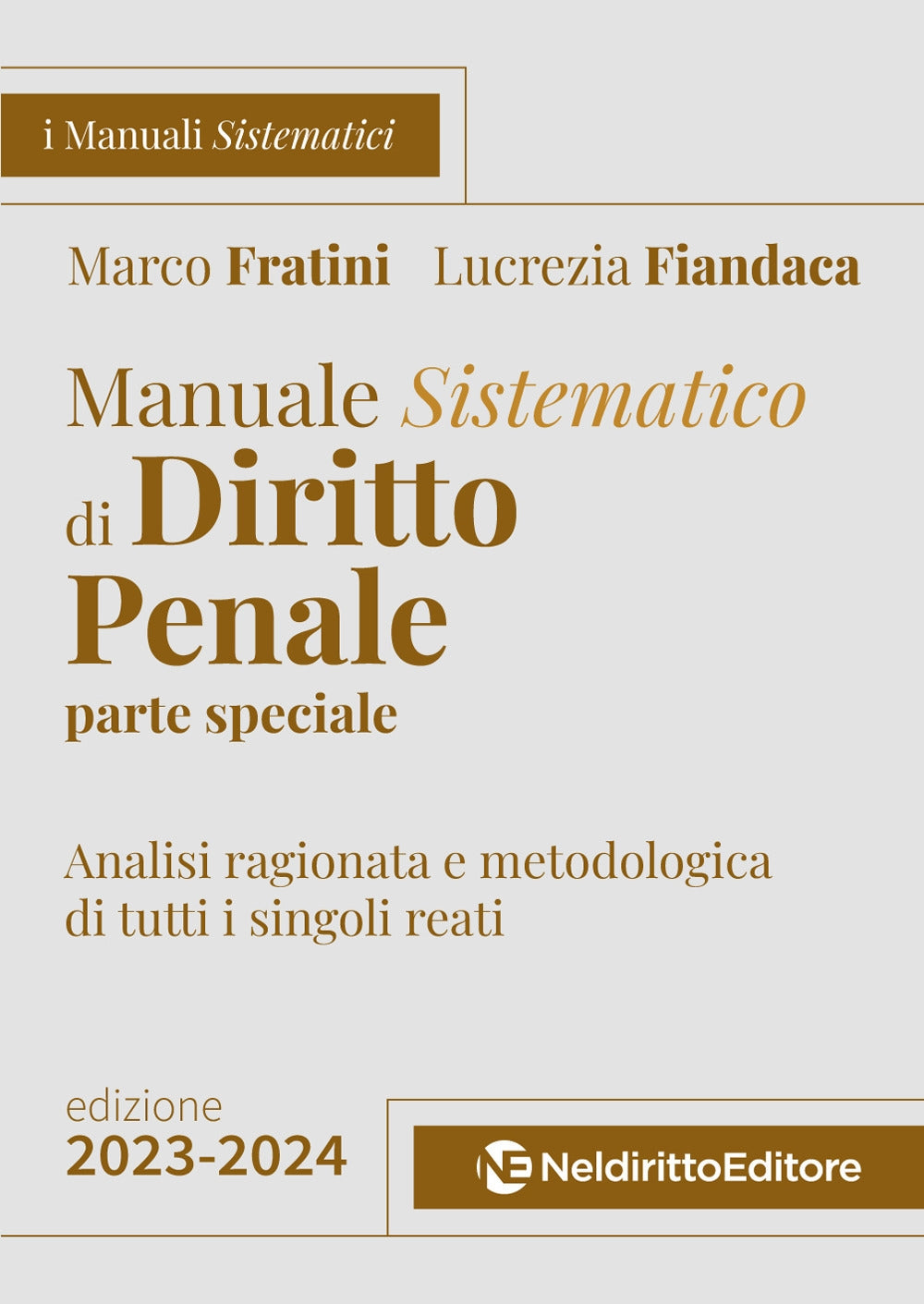 Manuale sistematico diritto penale parte speciale 2023/24 - Fratini