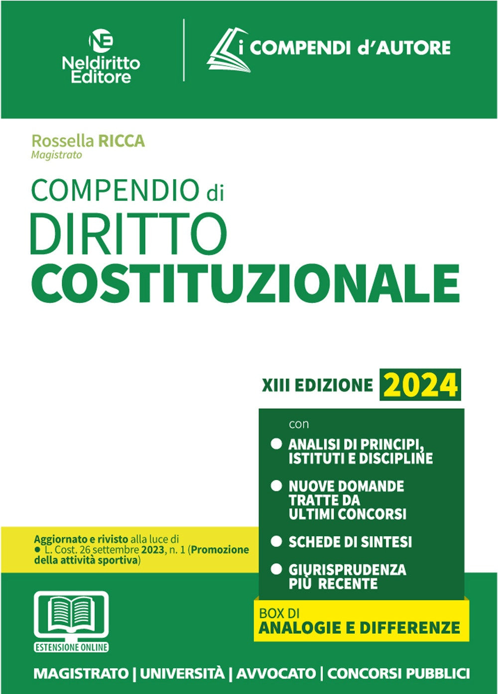 Compendio diritto costituzionale 2024 - Ricca