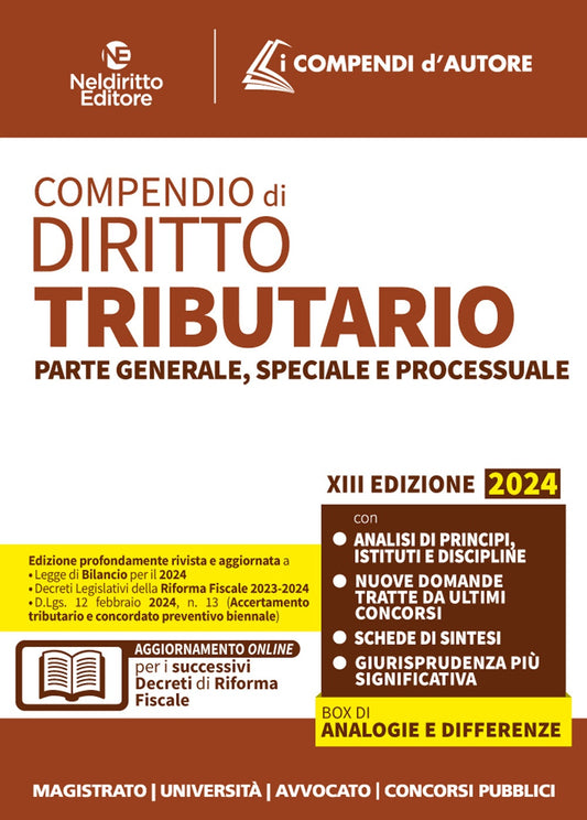 Compendio diritto tributario 2024 - Milioto