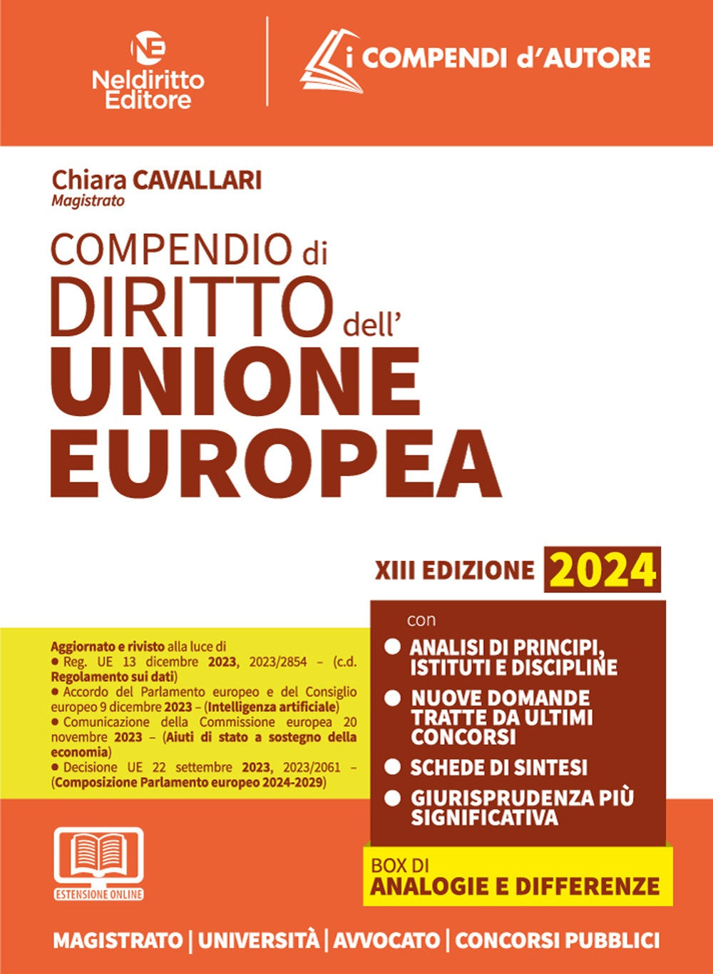 Compendio diritto dell'unione europea 2024 - Cavallari