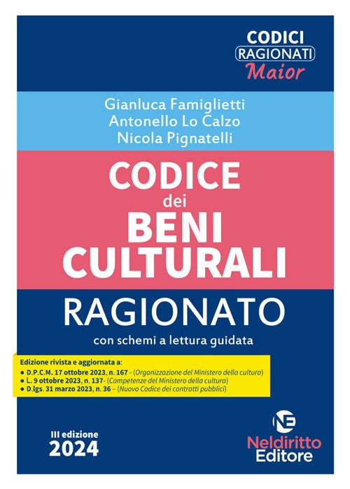 Codice beni culturali ragionato 2024 - Famiglietti Pignatelli