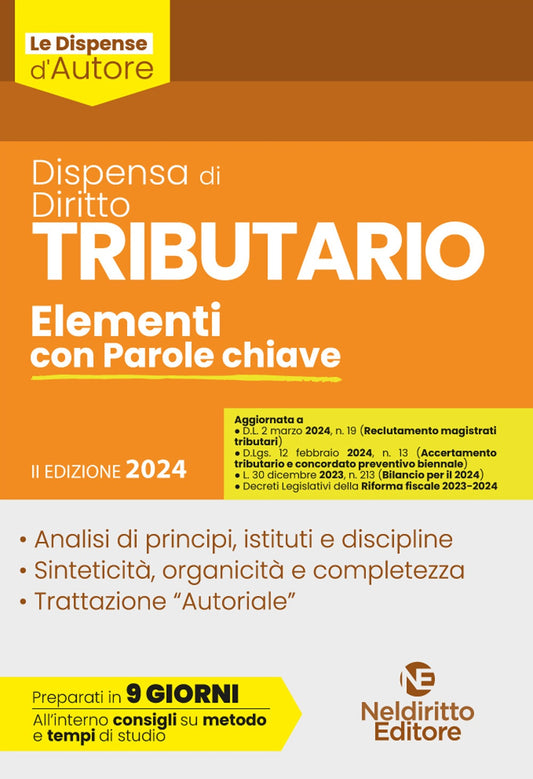 Dispensa di diritto tributario 2024 (2 ed.) - Milioto