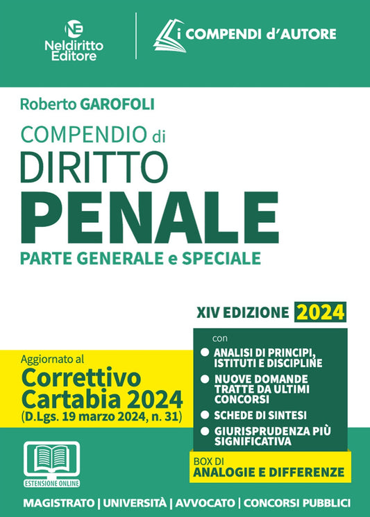 Compendio diritto penale 2024 - Garofoli