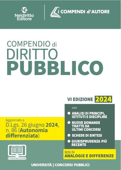 Compendio di diritto pubblico 2024