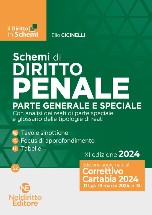 Schemi diritto penale 2024 (11 ed.) - Cicinelli