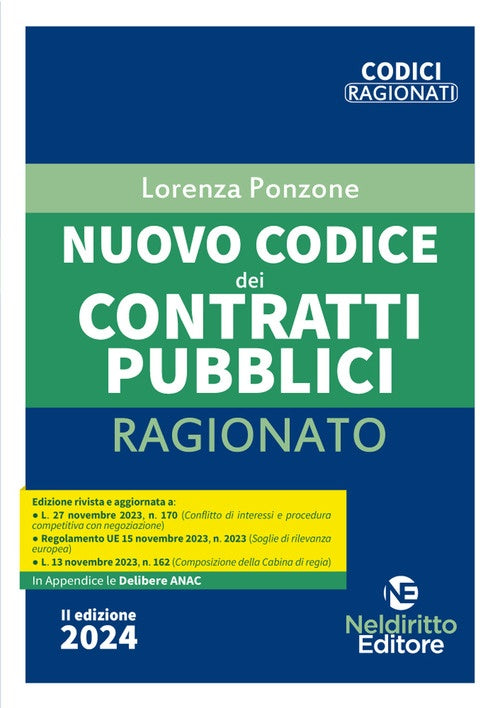 Codice dei contratti pubblici ragionato 2024 - Ponzone