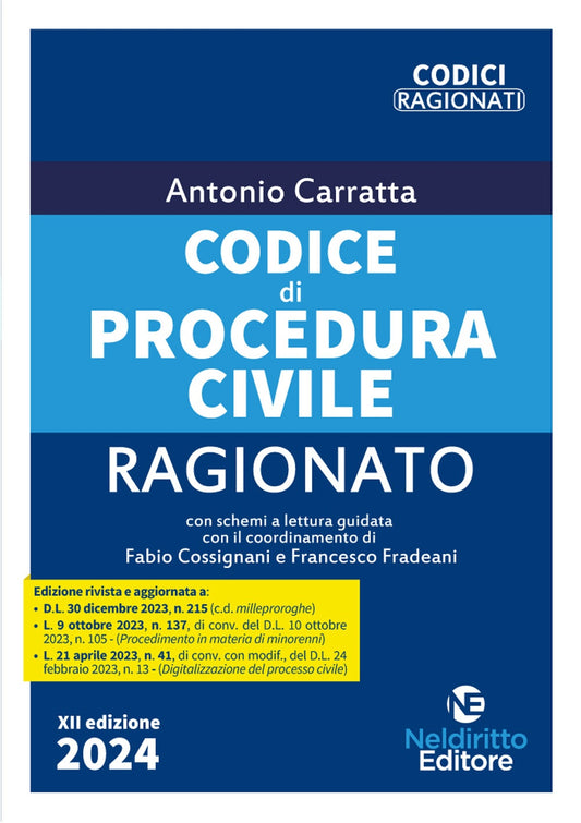 Codice procedura civile ragionato 2024 (12 ed.) - Carratta