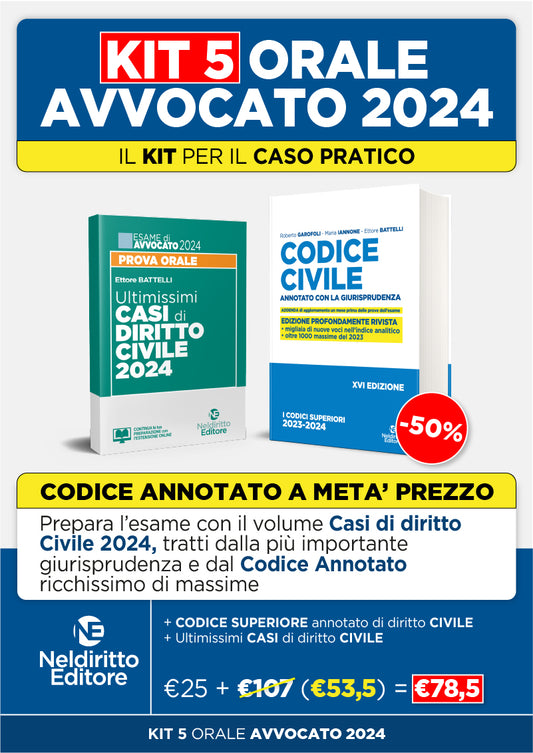 Kit speciale orale avvocato 2024 2vol. -