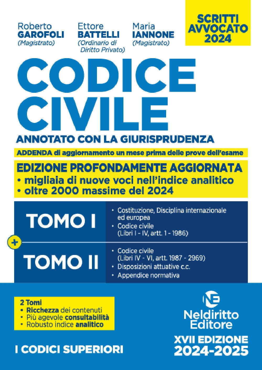 Codice Civile Annotato con la Giurisprudenza in 2 TOMI (Esame Avvocato 2024-2025) - Garofoli