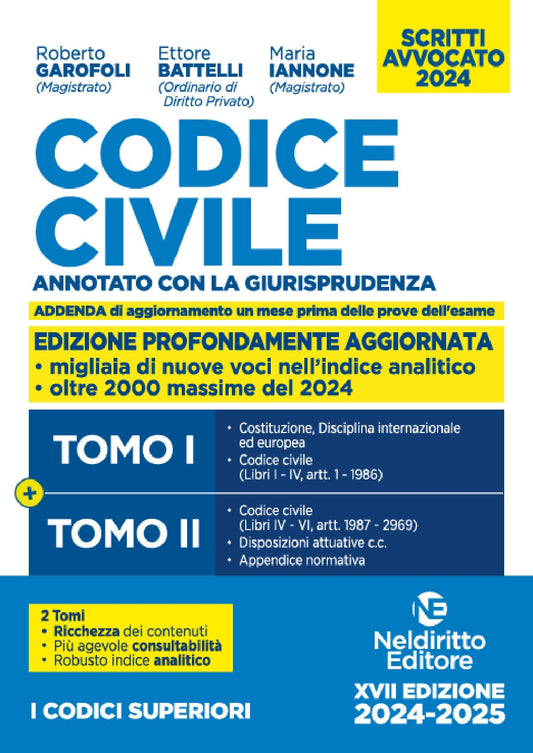 Codice Civile Annotato con la Giurisprudenza in 2 TOMI (Esame Avvocato 2024-2025) - Garofoli