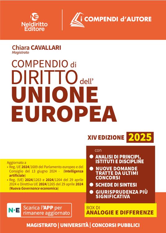 Compendio di diritto dell'Unione Europea 2025 - Cavallari