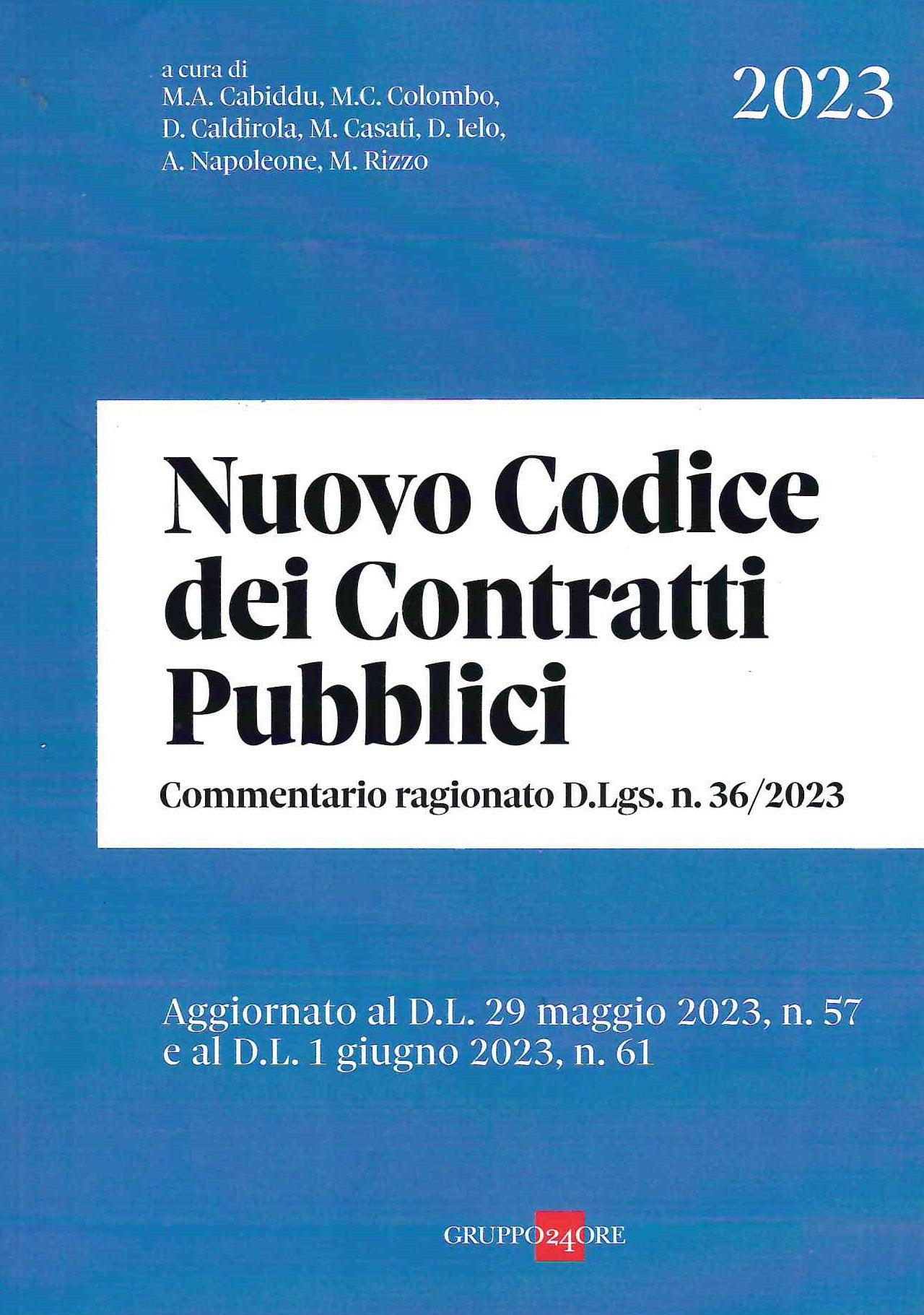 Nuovo codice contratti pubblici 2023 - Cabiddu