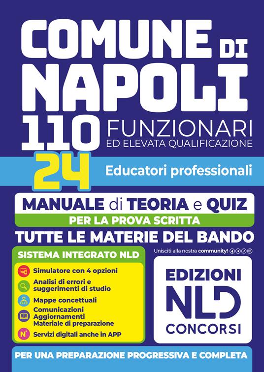 Concorso Comune Napoli 110 funzionari 24 educatori professionali. Manuale