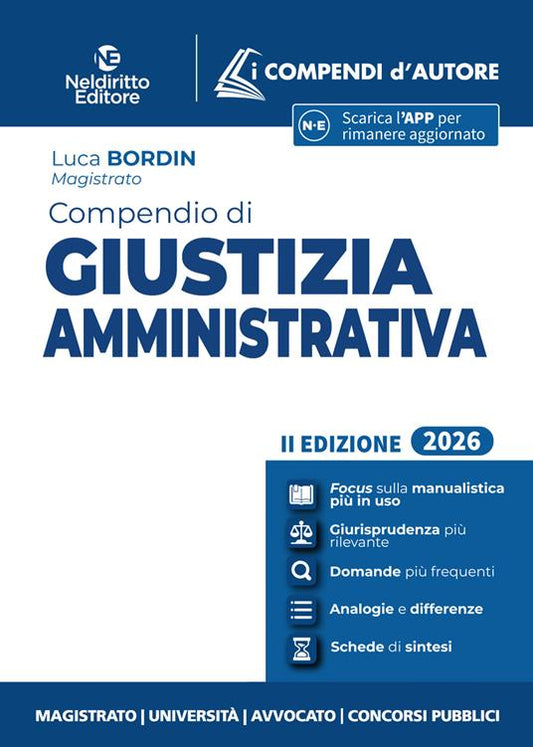 Compendio di giustizia amministrativa 2026 - Luca Bordin
