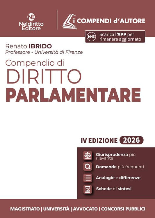 Compendio di diritto parlamentare 2026 - Renato Ibrido