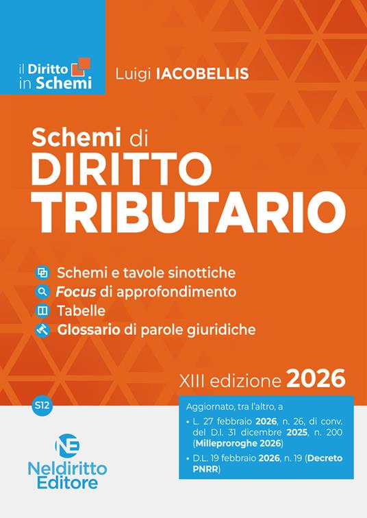 Schemi di diritto tributario 2026 - Luigi Iacobellis