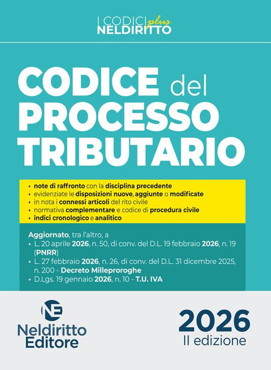 Codice del processo tributario plus 2026 - Sara Piancastelli
