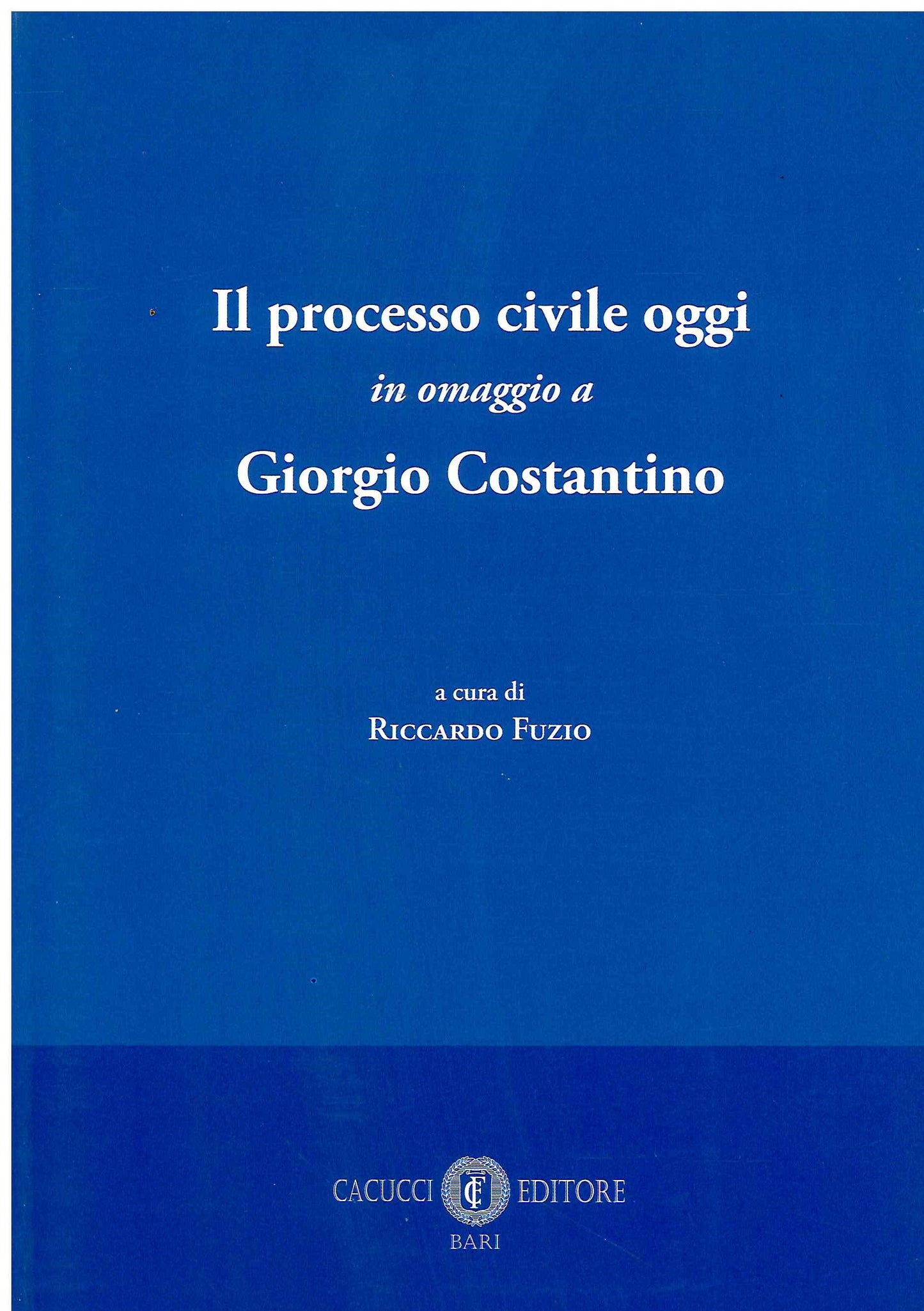 Processo civile oggi omaggio a g.costan - Fuzio